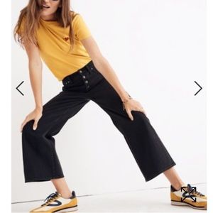 Madewell Wide leg crop jeans in Lunar Wash